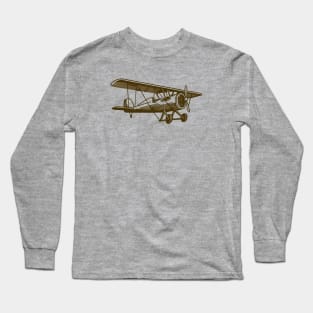 Line art of a Biplane Long Sleeve T-Shirt